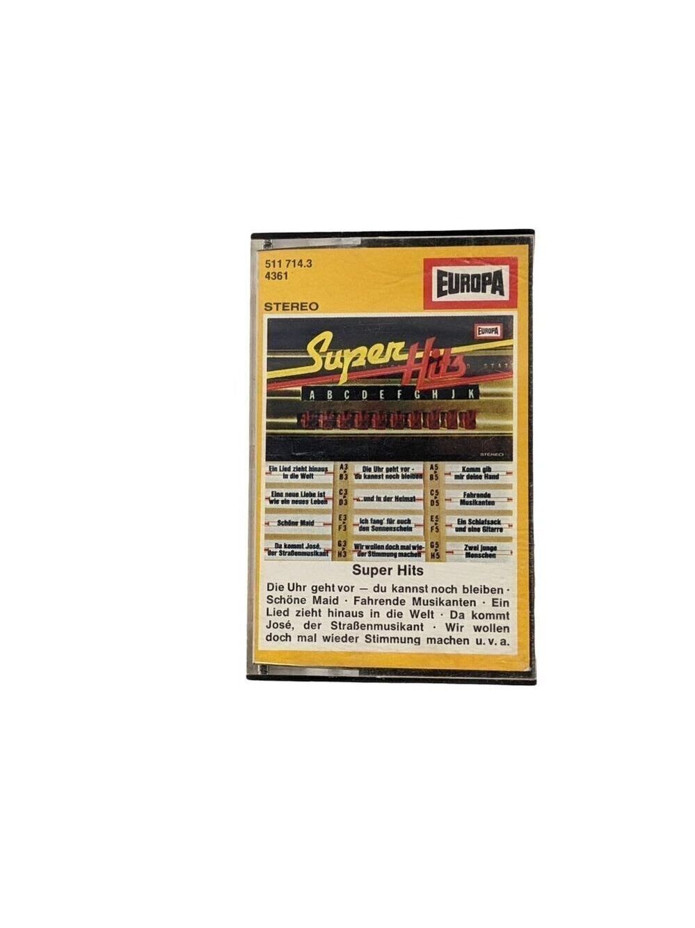 Udo Reichel Super Hits Cassette Tape Tested